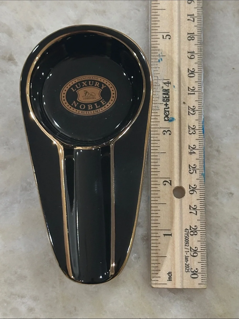 Black and Gold Ceramic Cigar Ashtray